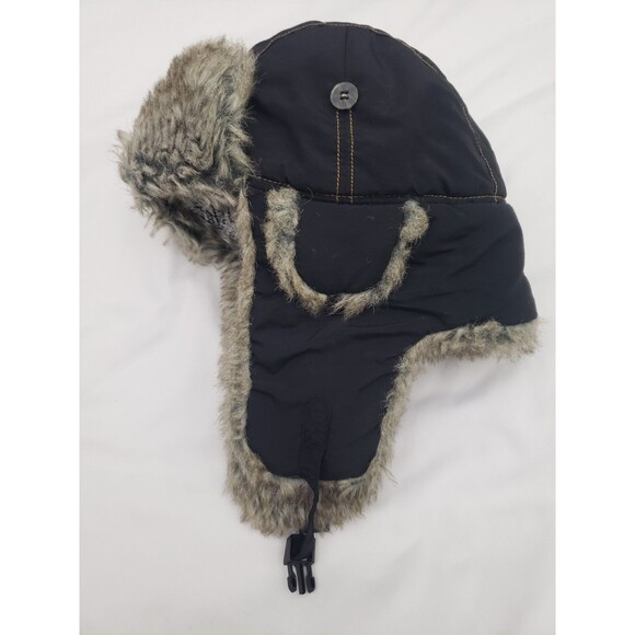 Mad Bomber Suplex Black Trapper Aviation Hat Faux Fur Size Large - Picture 5 of 9